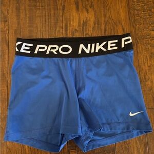 Nike Pro Blue Athletic Shorts
